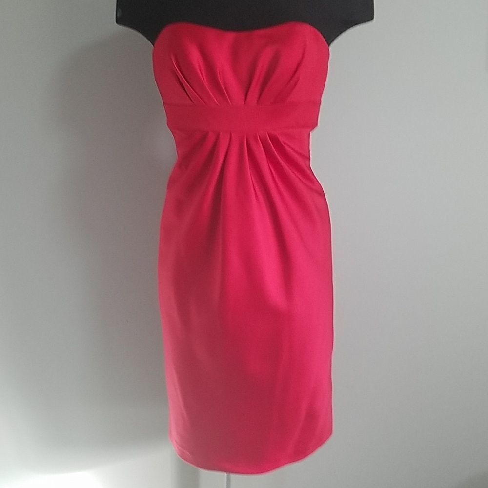 Alfred Angelo Red Strapless Bridesmaid's Dress (0)